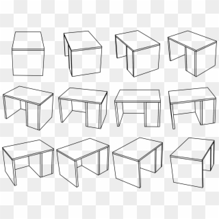 Desk Rotated Plain Big Image Png Ⓒ - Desk Perspective Drawing Clipart