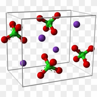 Potassium Perchlorate Unit Cell 3d Balls Perspective - Potassium Permanganate Crystal Structure Clipart