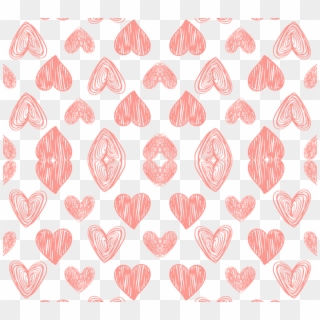 Valentine's Day Pink Hand Drawn Hearts Cute Valentines - Heart Clipart