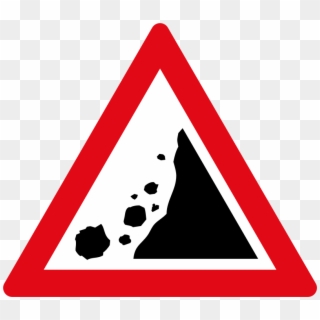 Falling Rocks From Left - Falling Rocks Sign India Clipart