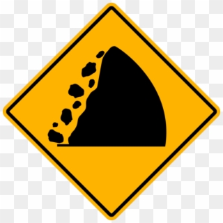 Falling Rocks Sign Clipart