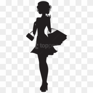 Free Png Shopping Woman Silhouette Png Png - Lady Shopping Silhouette Png Clipart