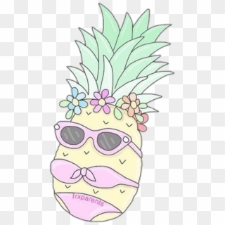Pineapple Cute Pineapples Pastels - Illustration Clipart