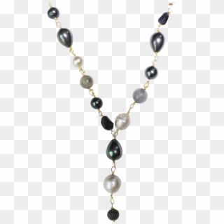 Large South Sea Grey Pearls, Labradorite, Black Sea - Necklace Clipart