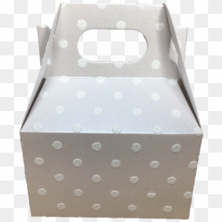 White Pop Dots On White Pearl Mini Gable Favor Boxes - Box Clipart