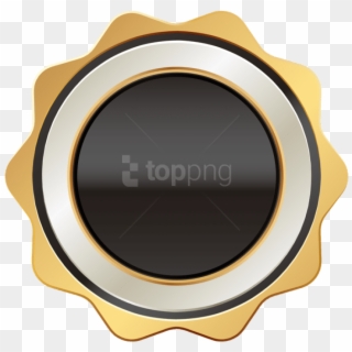 Free Png Download Badge Black Gold Clipart Png Photo - Circle Transparent Png