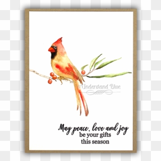 Watercolor Female Cardinal By Understand Blue - Northern Cardinal Clipart