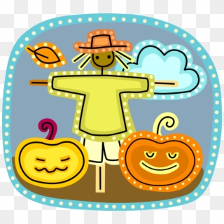 Jackolantern Vector Halloween Background - I M A Little Scarecrow Clipart