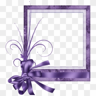 Lavender Clipart Name Tag Frame - Purple Borders And Frames - Png Download