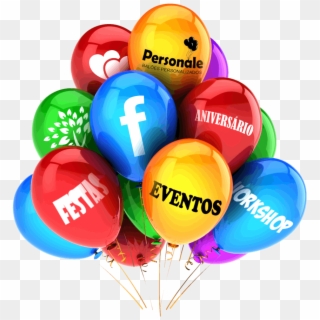 Personale Balões Personalização E Decoração Com Balões - High Resolution Birthday Balloons Clipart
