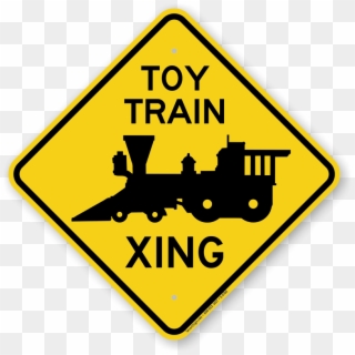Toy Train Xing Diamond Crossing Sign - Facebook Profile Under Construction Clipart