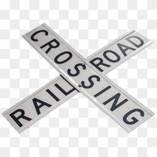 Railroad Crossing Sign Warning - Rail Road Crossing Sign Png Clipart