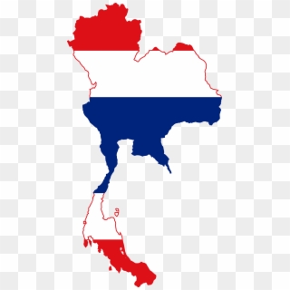 Map Thai Png - Thailand Flag Map Clipart
