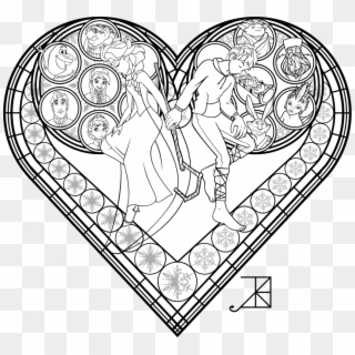 Christmas Stained Glass Window - Coloring Pages Stained Glass Disney Clipart