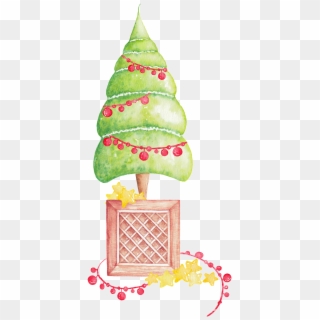 Hand Painted Cute Abstract Christmas Tree Png Transparent Clipart