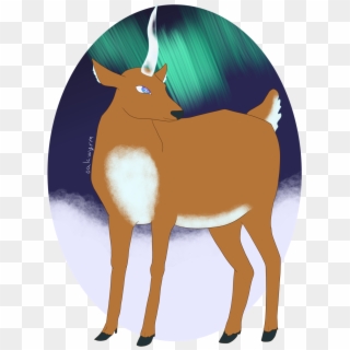 A Digital Drawing Of A Deer-based Unicorn With A Horn - White-tailed Deer Clipart