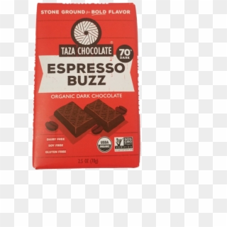 Taza Espresso Buzz 70% Dark Chocolate Bar - Dark Chocolate Cacao Bar Clipart