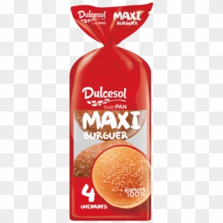 Dulcesol Maxi Burguer Hamburguer Buns Package 4 Units - Whole Wheat Bread Clipart