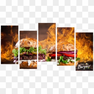 Canvashamburguer - Burger Fire Clipart
