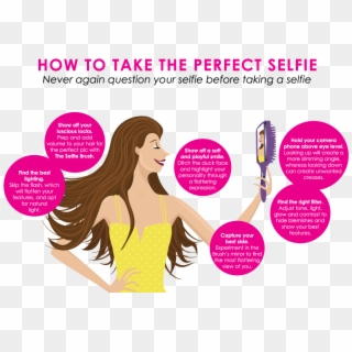 The Selfie Brush Is Here - Girl Clipart
