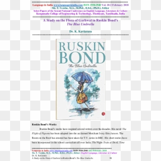 Pdf - Blue Umbrella By Ruskin Bond Clipart