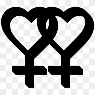 Download Png - Lesbian Symbols With Heart Clipart