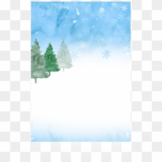 Christmas/winter Watercolor Landscape Graphics - Larch Clipart