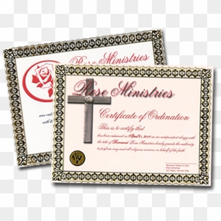 Ordination Certificate - Certificate Clipart