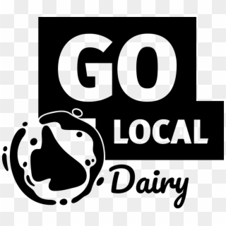 Go Local Dairy Black - Graphic Design Clipart