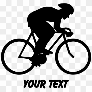Cyclist Silhouette With Text - Racermate Challenge Ii Nes Clipart