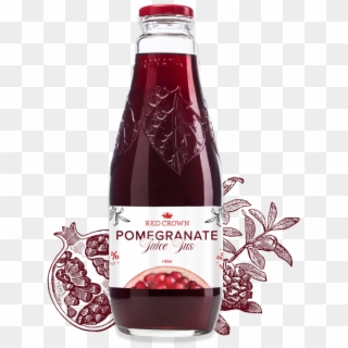 Bottle Of Red Pomegranate Crown Juice - Red Crown Pomegranate Juice Clipart