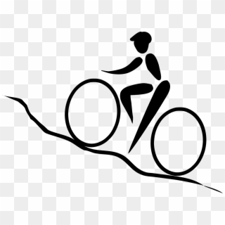 Cycling Uphill Climb Bicycle Png Image - Cycling Uphill Drawing Clipart