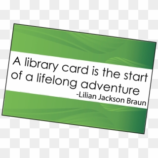 Get A Library Card - Banner Clipart
