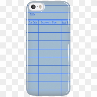 Library Card Phone Case Blue-for Reading Addicts - Mobile Phone Case Clipart
