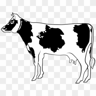 Cow Livestock Cattle Farm Animal Beef Milk - Cartoon Cow Side View Clipart