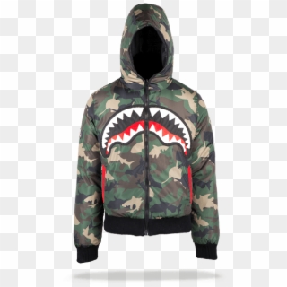 Shark Mouth Camo Reversible Jacket Clipart