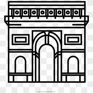 Arc De Triomphe Coloring Page - Arc De Triomphe Png Clipart