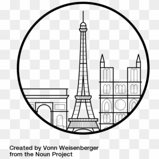 Five Must See Places In Paris - Circle Clipart