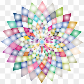 Prismatic Flower Line Ii Big Image Png Ⓒ - Abstract Flowers Graphic Design Png Clipart