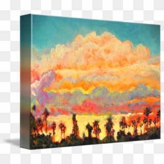 Clip Art Royalty Free Library Sunset Over Panorama - Painting - Png Download