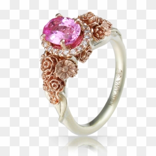 Flower Engagement Ring Lg - Pre-engagement Ring Clipart