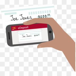 Depositing A Cheque Now You Can Take A Picture - E Deposit Cheque Cibc Clipart