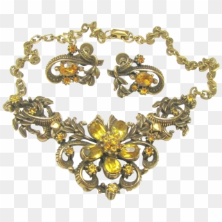 Coro's Victorian Revival Curly Golden Bronzed Ribbon - Locket Clipart