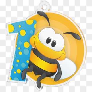 Bumble Bee Blue 1st Place Medal - Honeybee Clipart