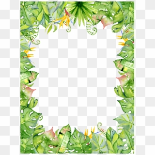 Summer Border Png - Transparent Background Tropical Leaf Png Clipart