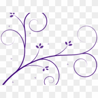Purple Flourish Cliparts - Blue Wedding Clip Art - Png Download