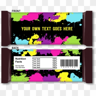 Neon Glow Party Hershey Candy Bar Wrappers - Candy Bar Template Clipart
