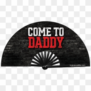 Come To Daddy Bamboo Circuit Party Uv Glow Fan By Fabulous - Beanie Clipart