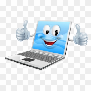 Computer With Smiley Face Clipart