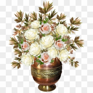 Roses, Copper Vase, Flowers, Arrangement - Portable Network Graphics Clipart